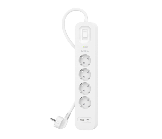 Belkin Listwa przeciwprzepięciowa 525J, 4 gniazda Schuko, USB-A - 1363151 - zdjęcie 2